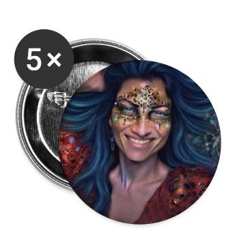 WirNoiWe mIAOw We - Buttons groß 56 mm (5er Pack) - Weiß - Vorne