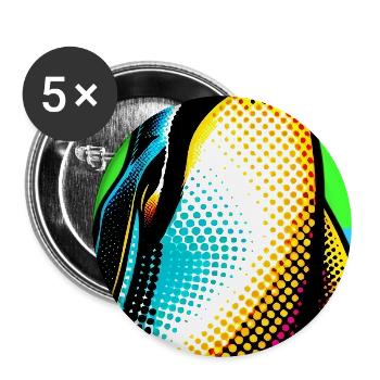 Pinguin - Buttons groß 56 mm (5er Pack) - Weiß - Vorne