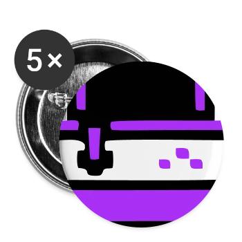 Nostalgischer Arcade Automat Gamer - Buttons groß 56 mm (5er Pack) - Weiß - Vorne
