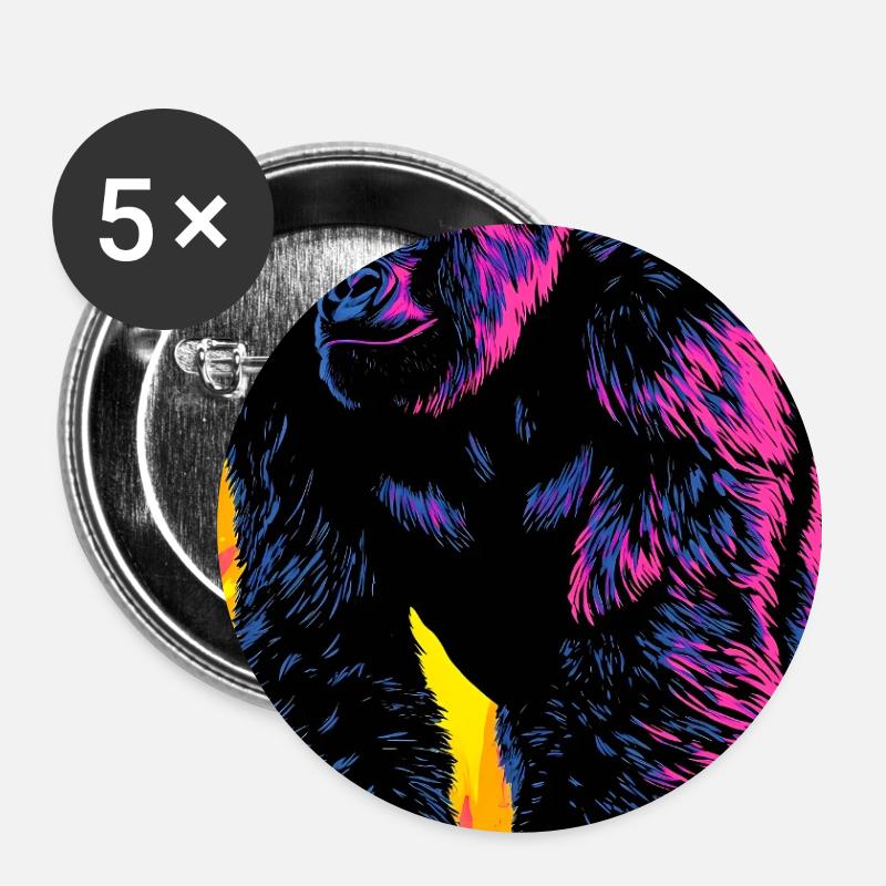 gorilla - Buttons large 2.2''/56 mm (5-pack) - white