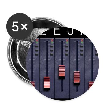 Conception du Fader de l’opérateur Deejay - Lot de 5 grands badges (56 mm) - blanc - Devant