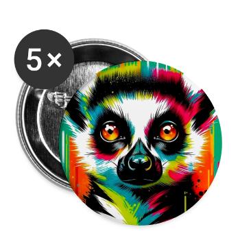 Lemur - Buttons large 2.2''/56 mm (5-pack) - white - Front