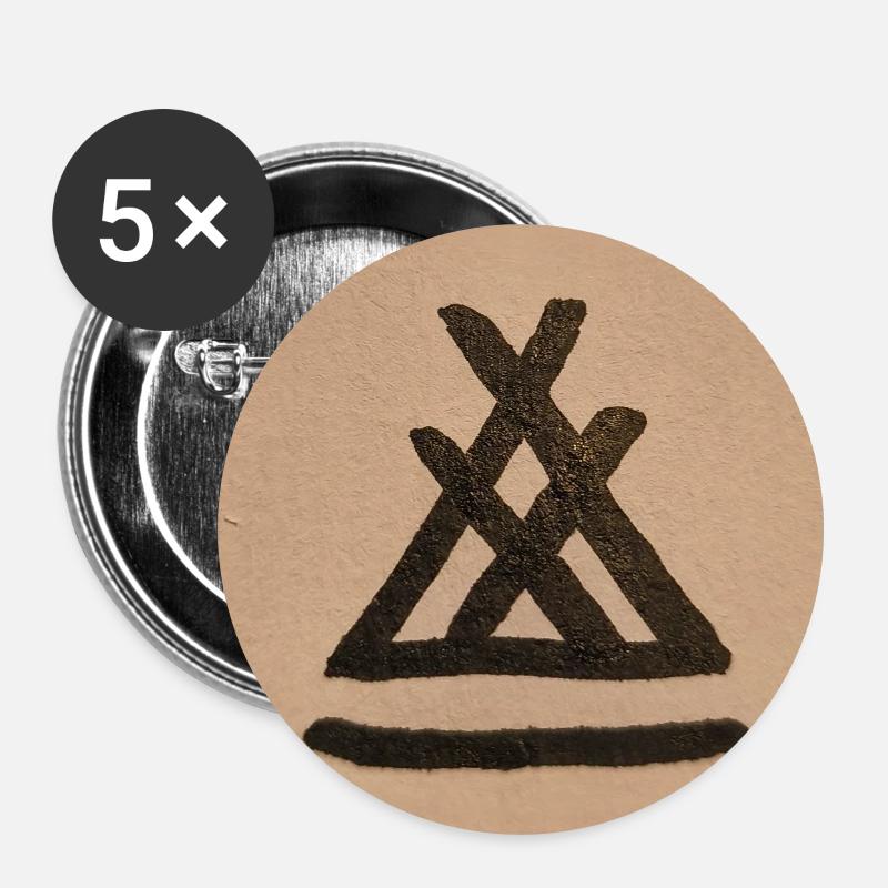 Lavvu - Buttons groß 56 mm (5er Pack) - Weiß