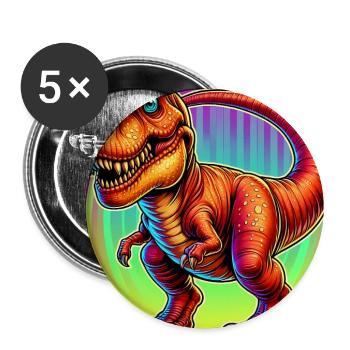 dinosaur - Buttons large 2.2''/56 mm (5-pack) - white - Front