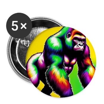 gorilla - Buttons large 2.2''/56 mm (5-pack) - white - Front