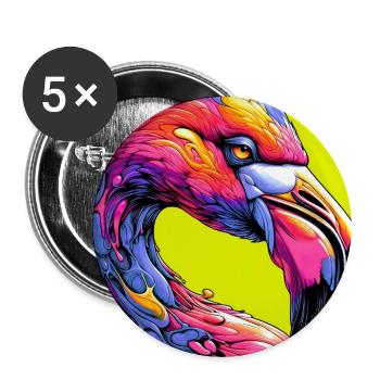 flamingo - Buttons large 2.2''/56 mm (5-pack) - white - Front