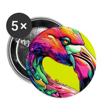 flamingo - Buttons large 2.2''/56 mm (5-pack) - white - Front