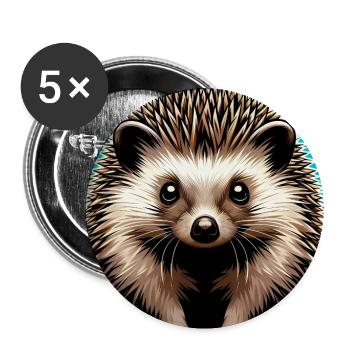 hedgehog - Buttons large 2.2''/56 mm (5-pack) - white - Front