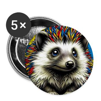 hedgehog - Buttons large 2.2''/56 mm (5-pack) - white - Front