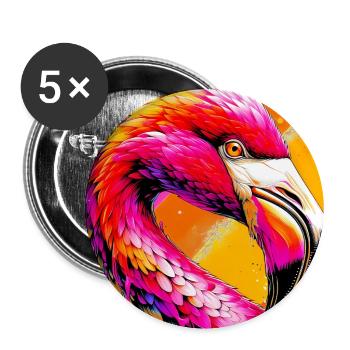 flamingo - Buttons large 2.2''/56 mm (5-pack) - white - Front