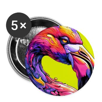 flamingo - Buttons large 2.2''/56 mm (5-pack) - white - Front