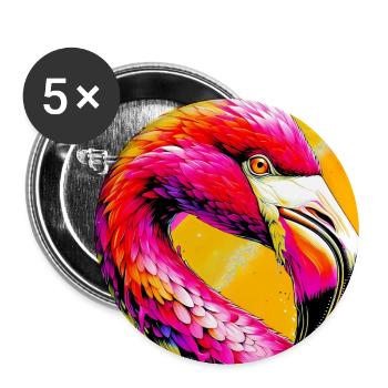 flamingo - Buttons large 2.2''/56 mm (5-pack) - white - Front