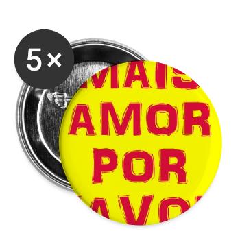 T-shirt mais amor por favor t-shirt - Buttons large 2.2''/56 mm (5-pack) - white - Front