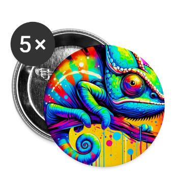 chameleon - Buttons large 2.2''/56 mm (5-pack) - white - Front