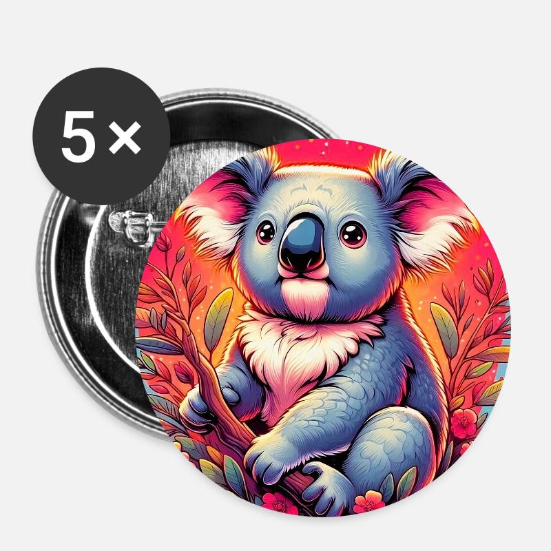 Koala - Buttons large 2.2''/56 mm (5-pack) - white