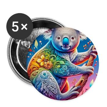 Koala - Buttons large 2.2''/56 mm (5-pack) - white - Front