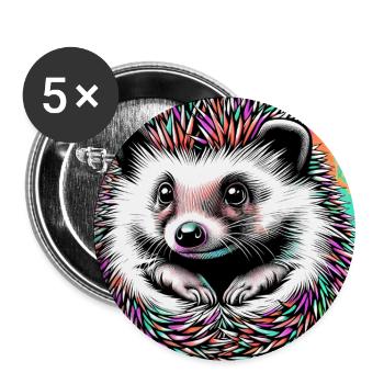 hedgehog - Buttons large 2.2''/56 mm (5-pack) - white - Front