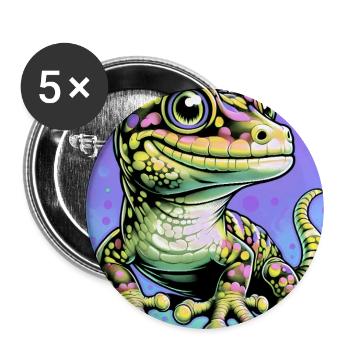 Gecko - Buttons large 2.2''/56 mm (5-pack) - white - Front