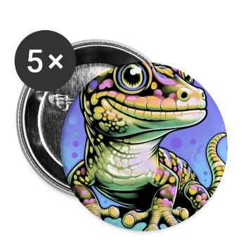 Gecko - Buttons large 2.2''/56 mm (5-pack) - white - Front