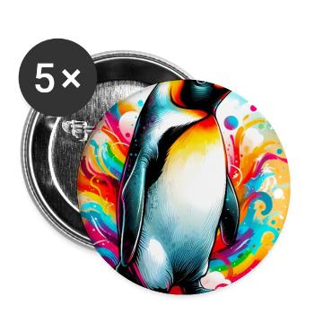 penguin - Buttons large 2.2''/56 mm (5-pack) - white - Front