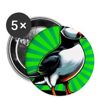 puffin - Buttons large 2.2''/56 mm (5-pack) - white - Front
