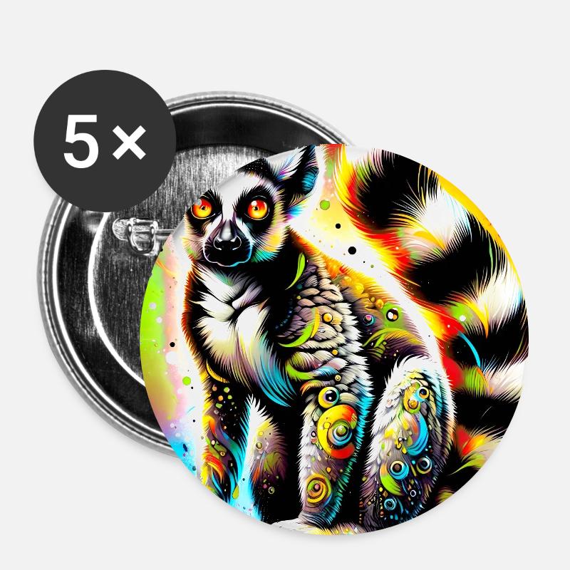 Lemur - Buttons large 2.2''/56 mm (5-pack) - white