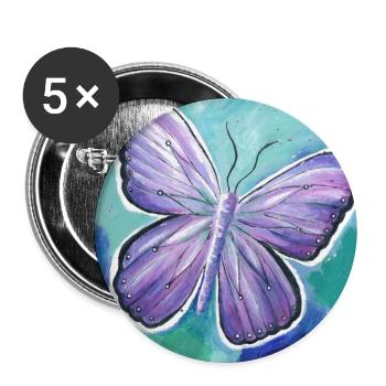 butterfly - Buttons large 2.2''/56 mm (5-pack) - white - Front