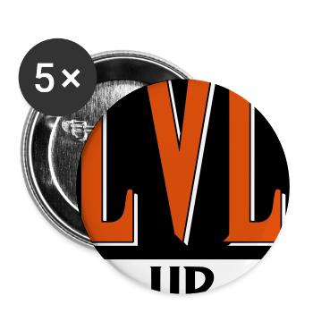 level up nerd cod - Lot de 5 grands badges (56 mm) - blanc - Devant
