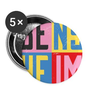 Bensheim Cities Design - Buttons large 2.2''/56 mm (5-pack) - white - Front