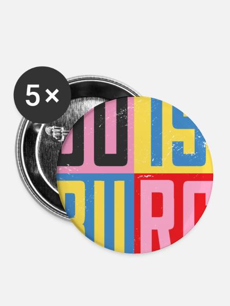 Duisburg Städte Design - Buttons groß 56 mm (5er Pack) - Weiß