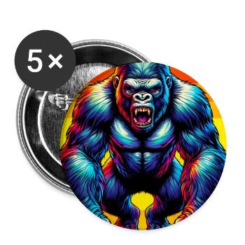 gorilla - Buttons large 2.2''/56 mm (5-pack) - white - Front