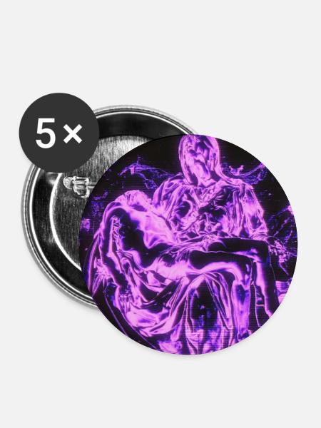 Die Frömmigkeit - Buttons groß 56 mm (5er Pack) - Weiß