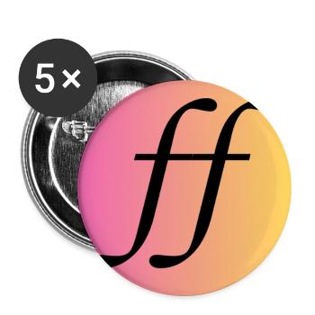 Fortissimo - Music Monogram Gradient - Buttons large 2.2''/56 mm (5-pack) - white - Front