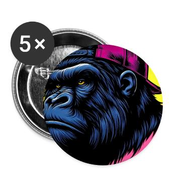 gorilla - Buttons large 2.2''/56 mm (5-pack) - white - Front