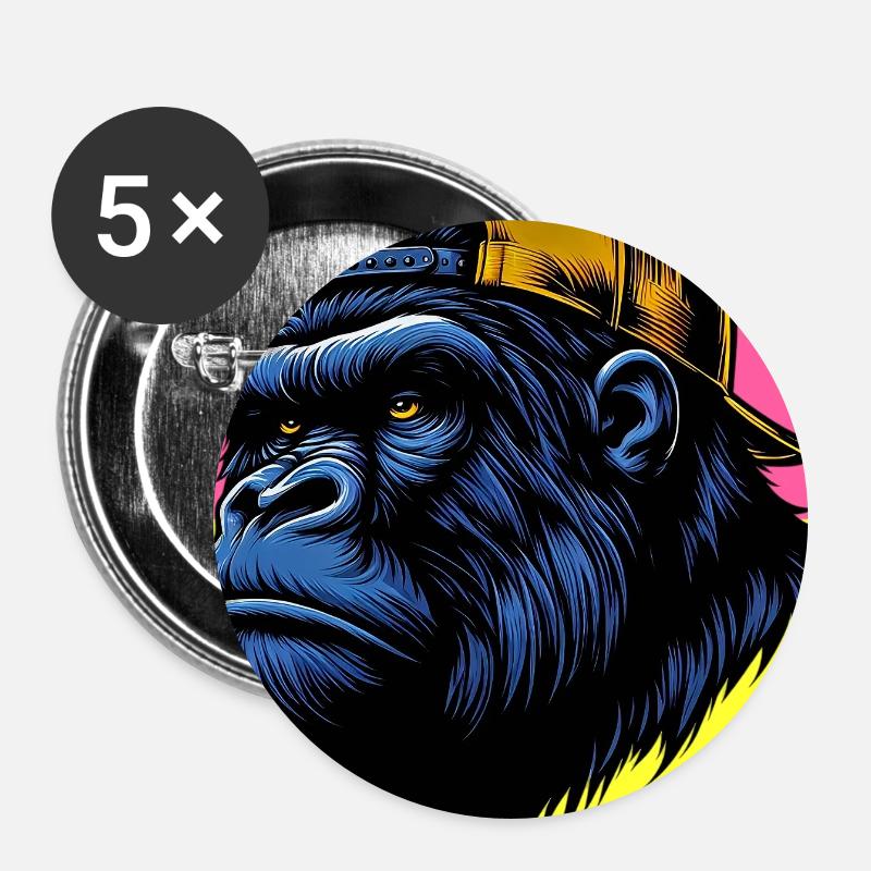 gorilla - Buttons large 2.2''/56 mm (5-pack) - white