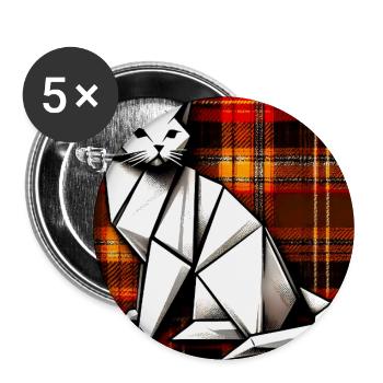 cat - Buttons large 2.2''/56 mm (5-pack) - white - Front