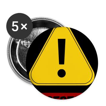 Anfällig - Buttons groß 56 mm (5er Pack) - Weiß - Vorne