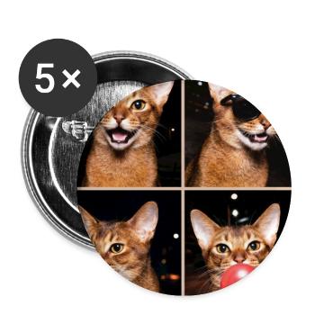 Cats American Bobtail Cat - Buttons large 2.2''/56 mm (5-pack) - white - Front