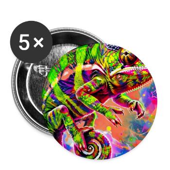 chameleon - Buttons large 2.2''/56 mm (5-pack) - white - Front