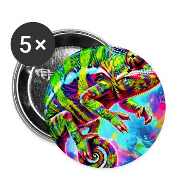 chameleon - Buttons large 2.2''/56 mm (5-pack) - white - Front