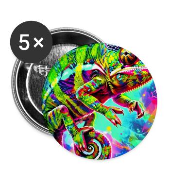 chameleon - Buttons large 2.2''/56 mm (5-pack) - white - Front