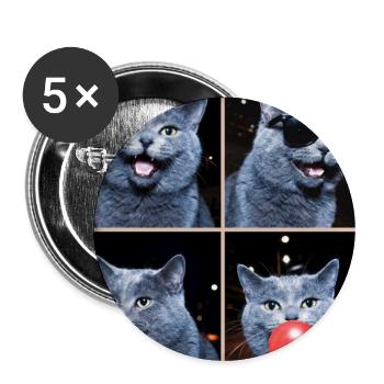 Cats Carthusian Cat - Buttons large 2.2''/56 mm (5-pack) - white - Front