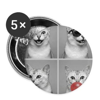 Chats Burmilla Chat - Lot de 5 grands badges (56 mm) - blanc - Devant