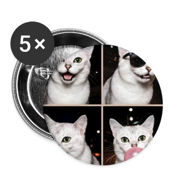 Chats Burmilla Chat - Lot de 5 grands badges (56 mm) - blanc - Devant