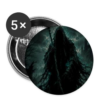 SensenMann - Buttons groß 56 mm (5er Pack) - Weiß - Vorne