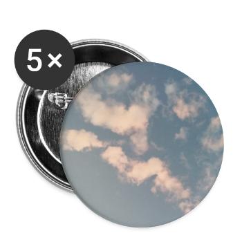 Pastel Clouds Sky Zen Design - Buttons large 2.2''/56 mm (5-pack) - white - Front