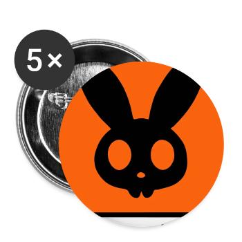 Hasenreizung - Buttons groß 56 mm (5er Pack) - Weiß - Vorne