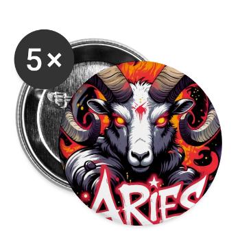 Aries - Buttons large 2.2''/56 mm (5-pack) - white - Front