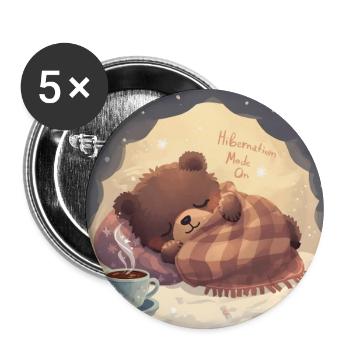 Mode d’hibernation sur Bear Cozy Night - Lot de 5 grands badges (56 mm) - blanc - Devant