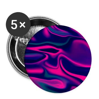 Holographic Flow - Dark Blue Purple Edition  - Buttons groß 56 mm (5er Pack) - Weiß - Vorne
